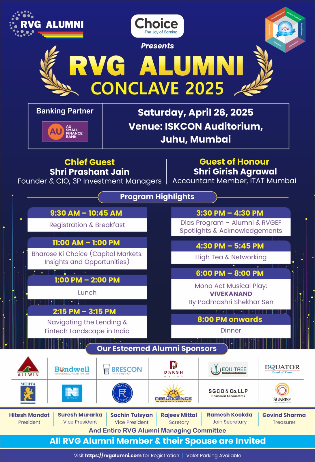 RVG Alumni Conclave | April 26 | ISKCON, Juhu Cover Image